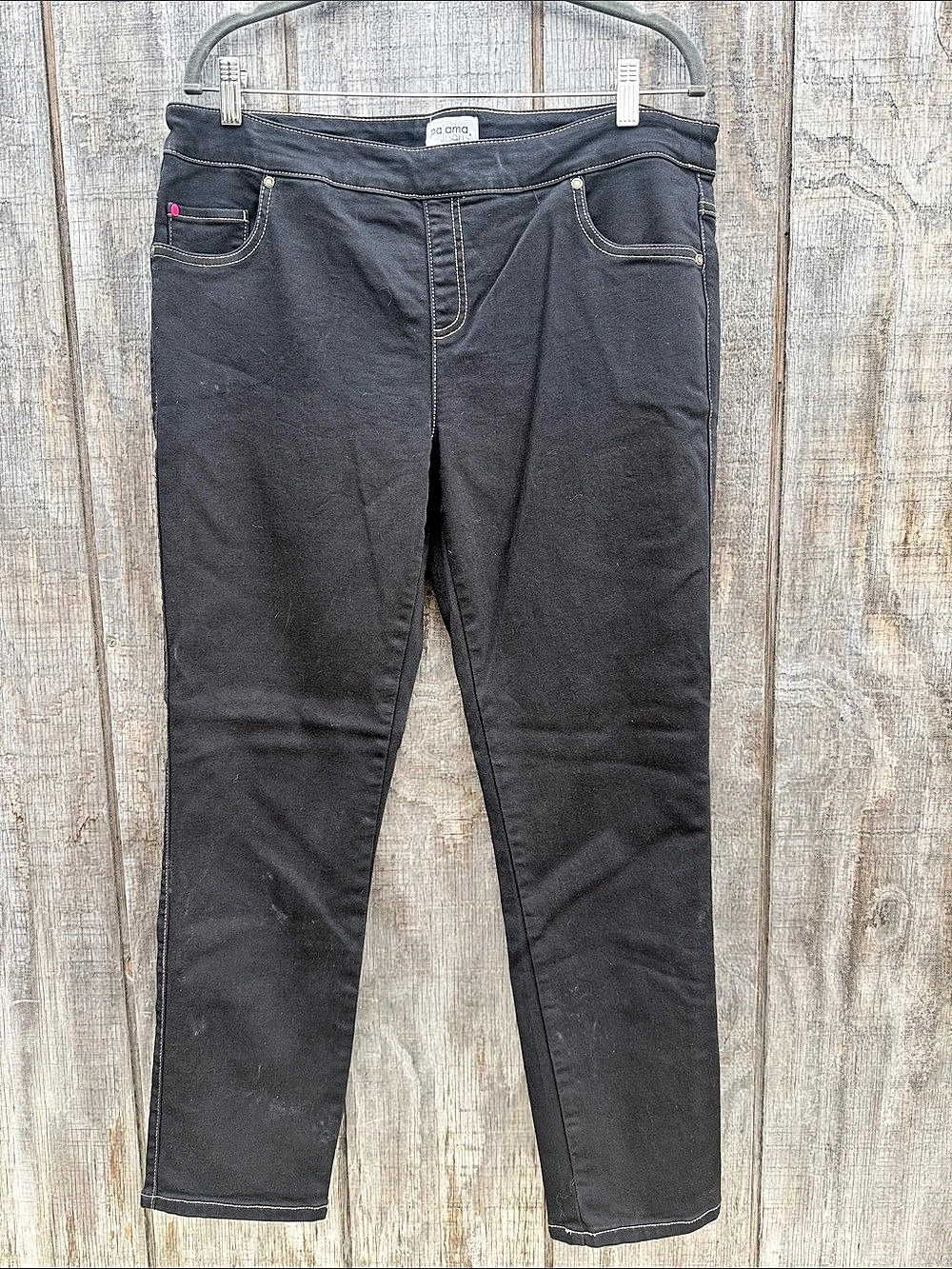 Pajama Jeans Woman’s Black Skinny Jeans Size XL Petite Stretchy Comfy